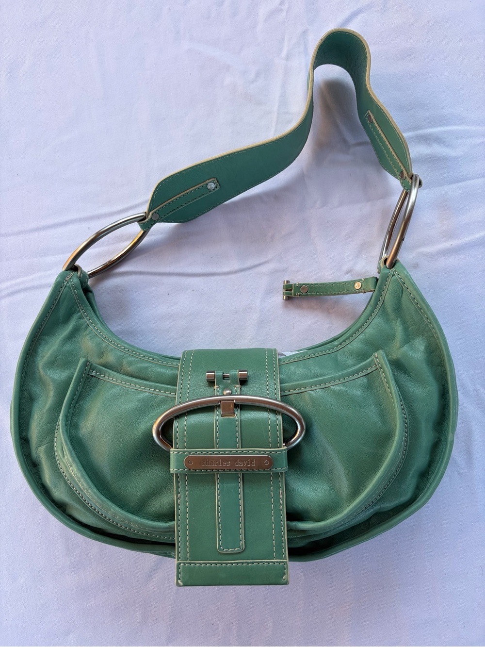 Charles David Green Shoulder Bag